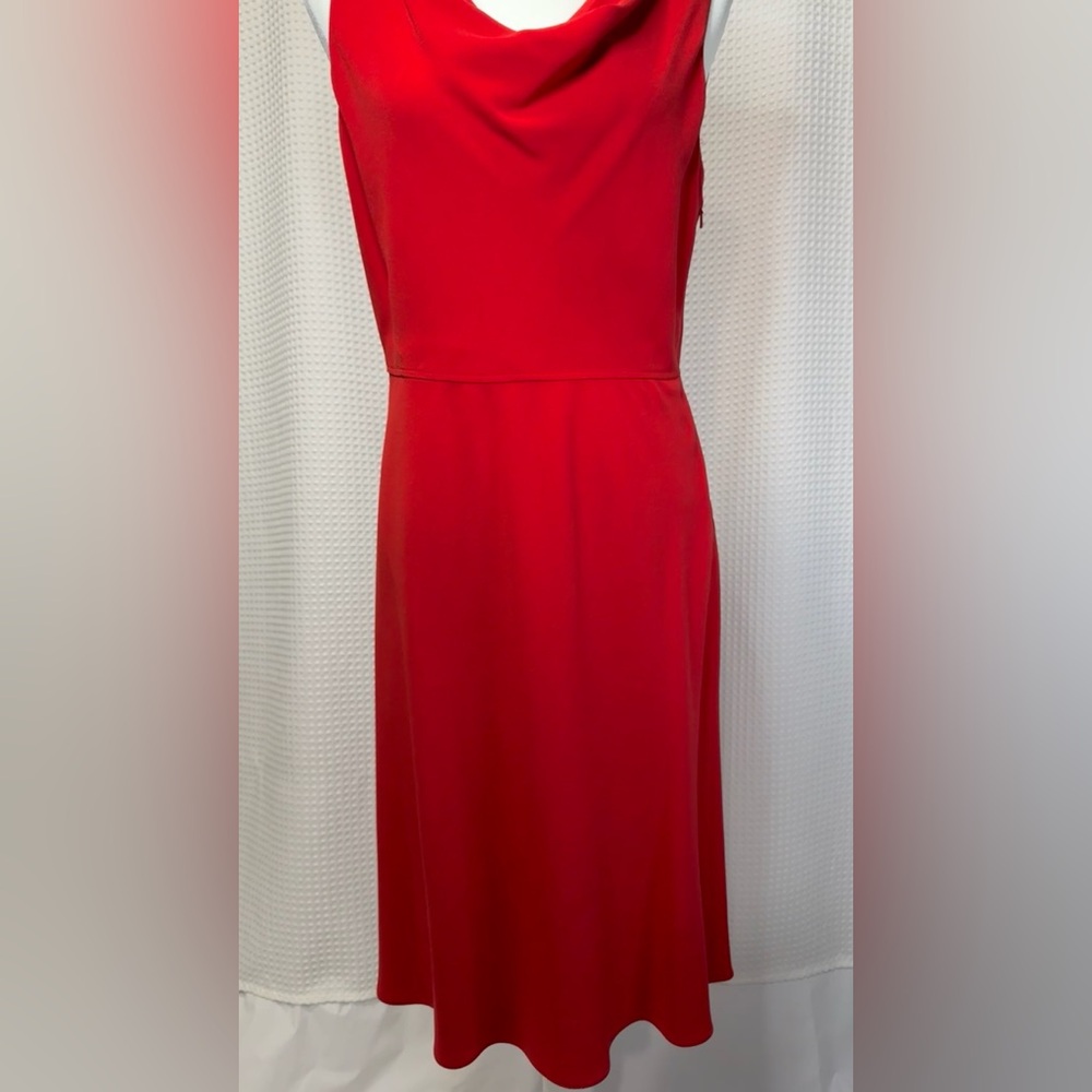 Pre-Owned DKNY Red Sleeveless A-Line Dress Size 8 - Picture 3 of 10